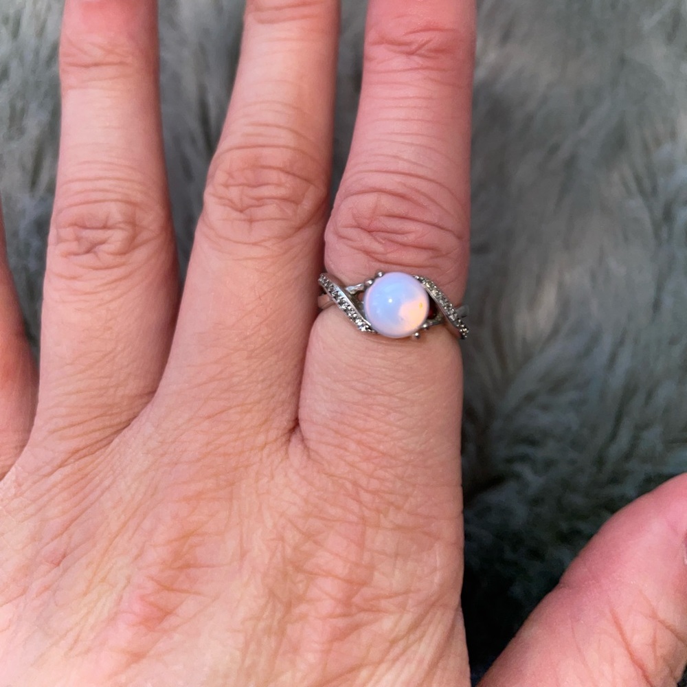 Blue Orb Design with gems Ring